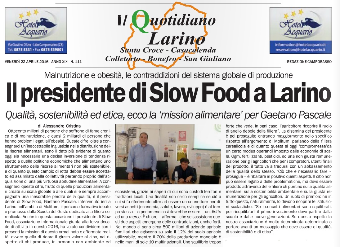 Quotidiano del Molise 23 04 2016